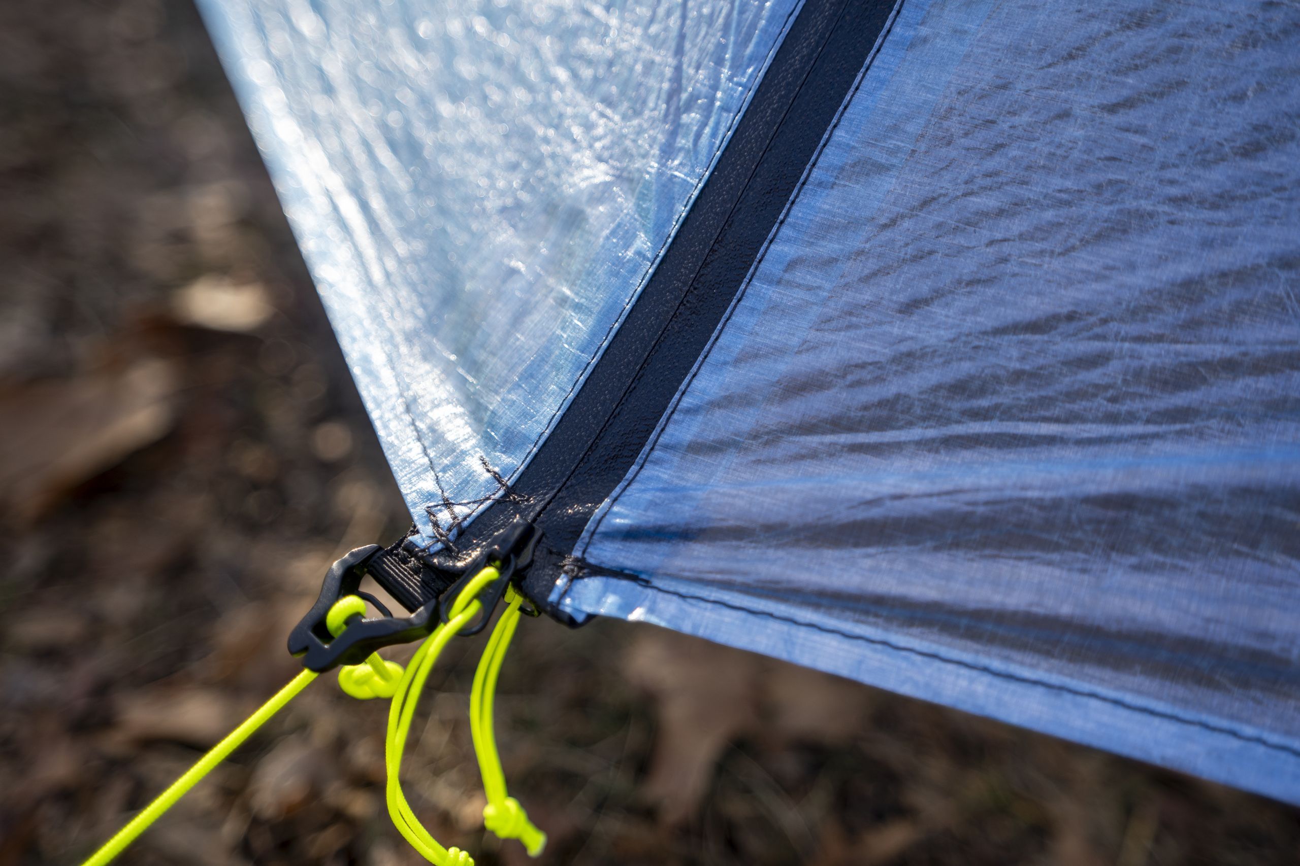 a black tent zipper on a tent
