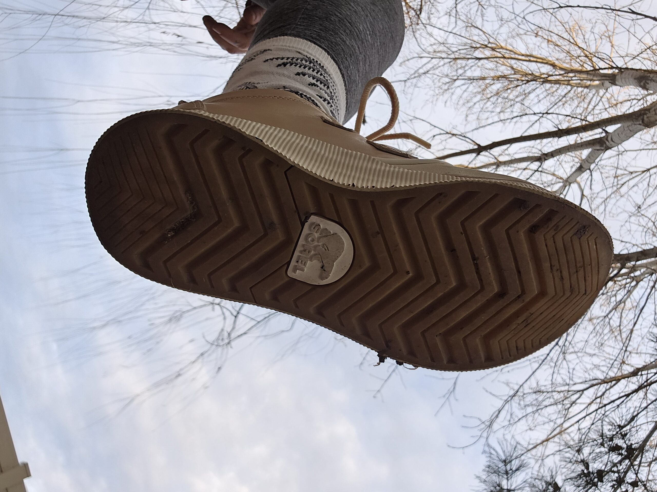 the underside of a sorel out-n-about IV