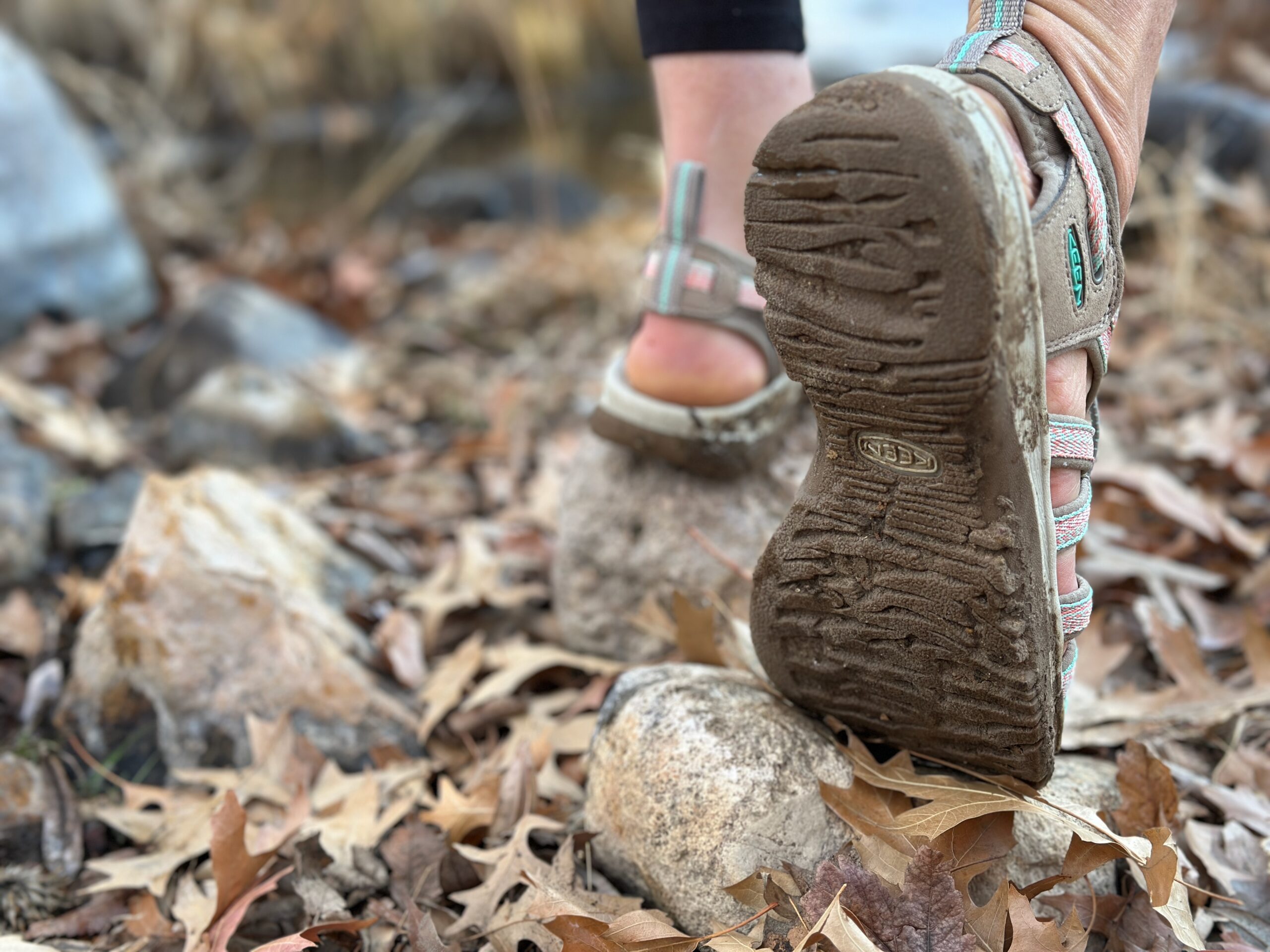 the Keen Whisper sole and traction on rocky surfaces