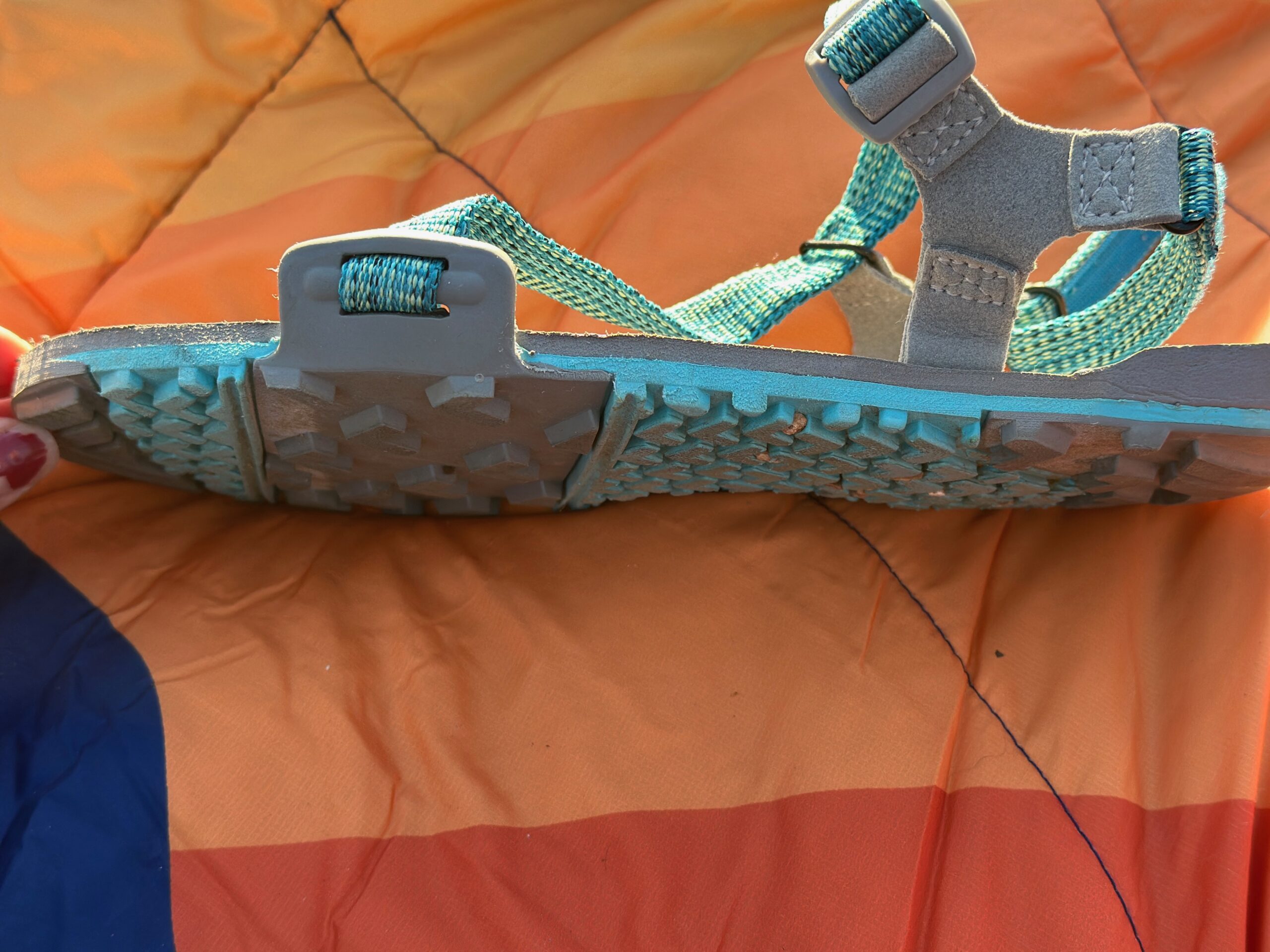 the side view of the Xero Shoes Z-Trail EV to show support