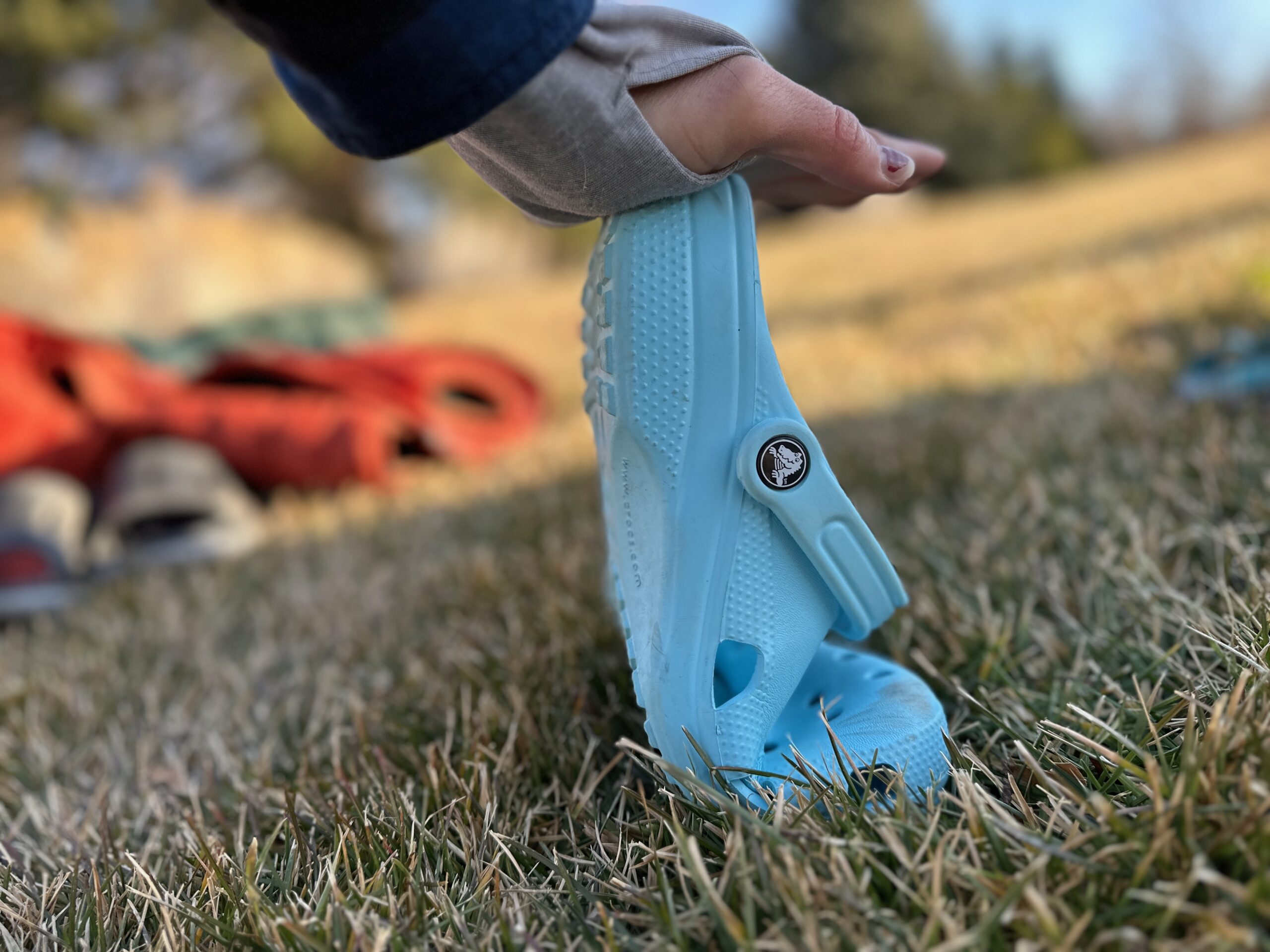 the bend, twist, squeeze test Crocs Classic Clogs.