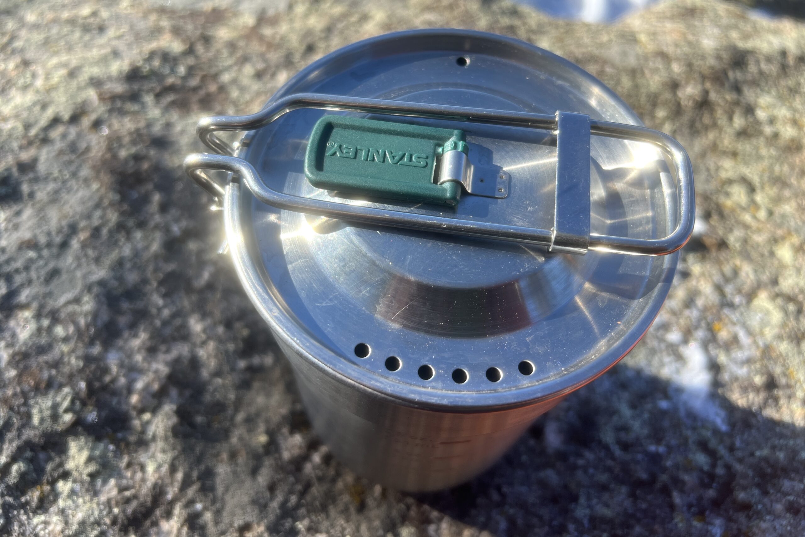 the stanley adventure nesting two cup cookset closed and locked with the lid on