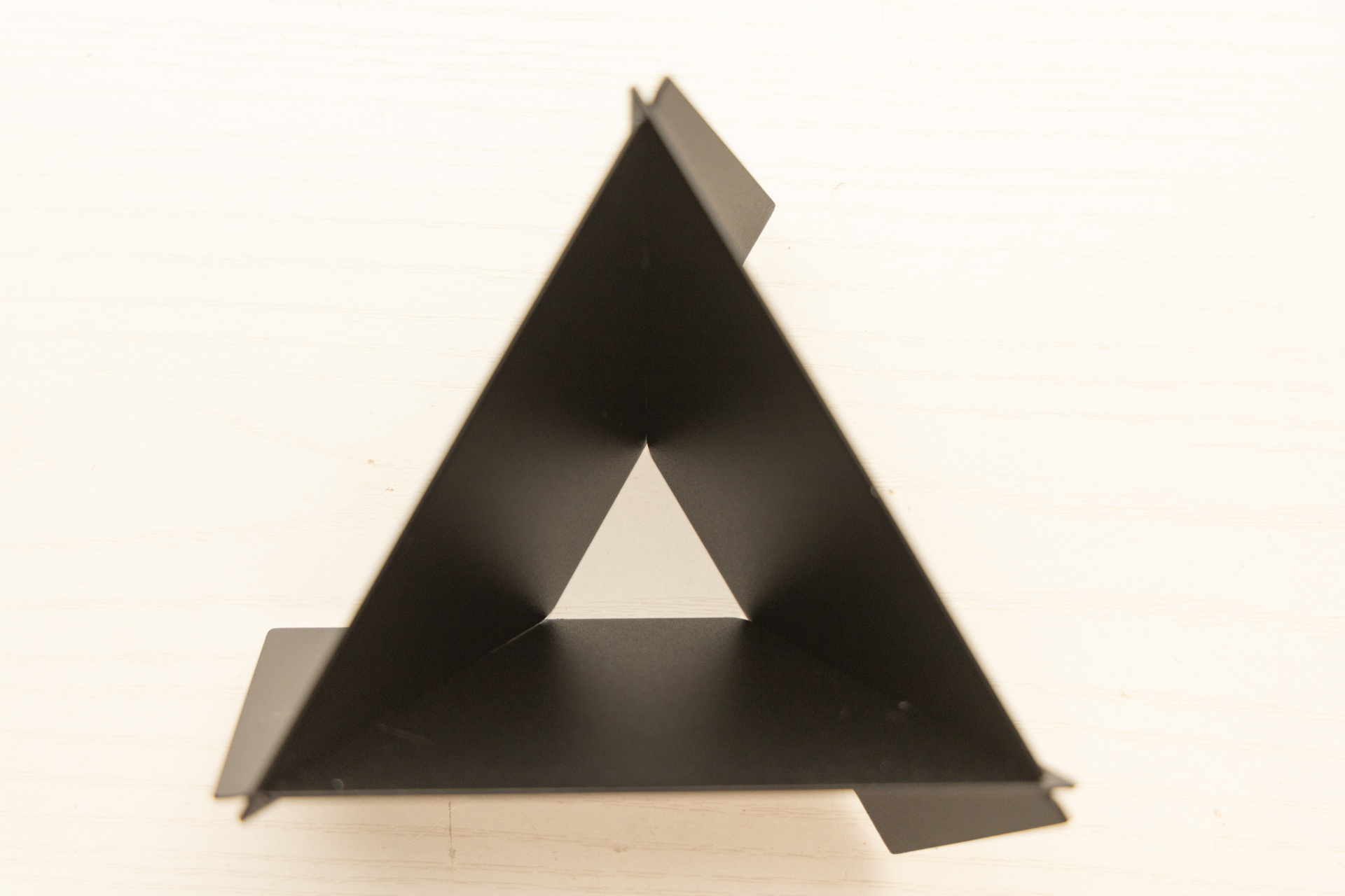 The MiiR Porigami assembled into its triangular cone shape.