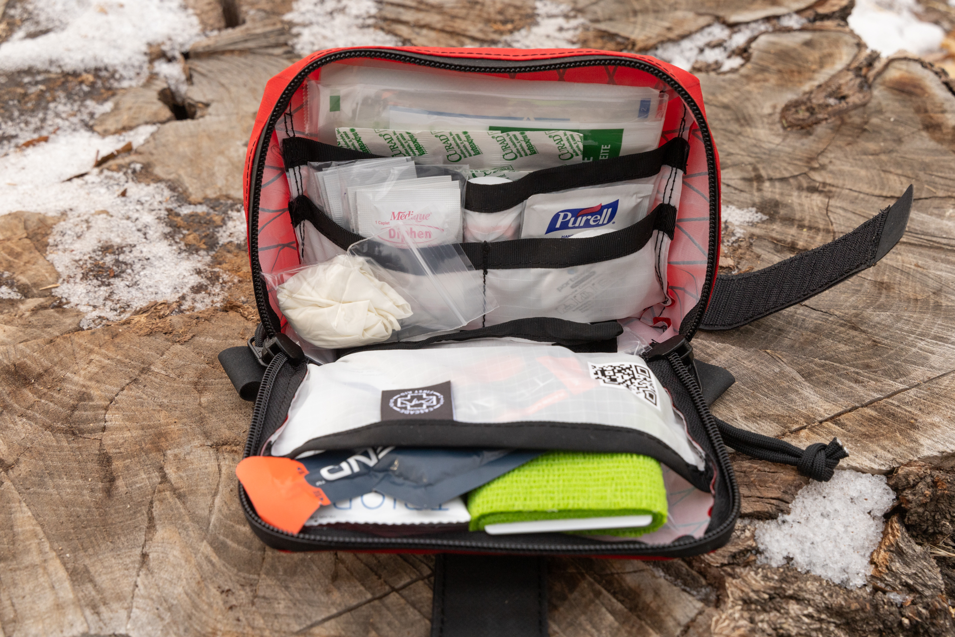 Supplies inside The Cascade Traverse.