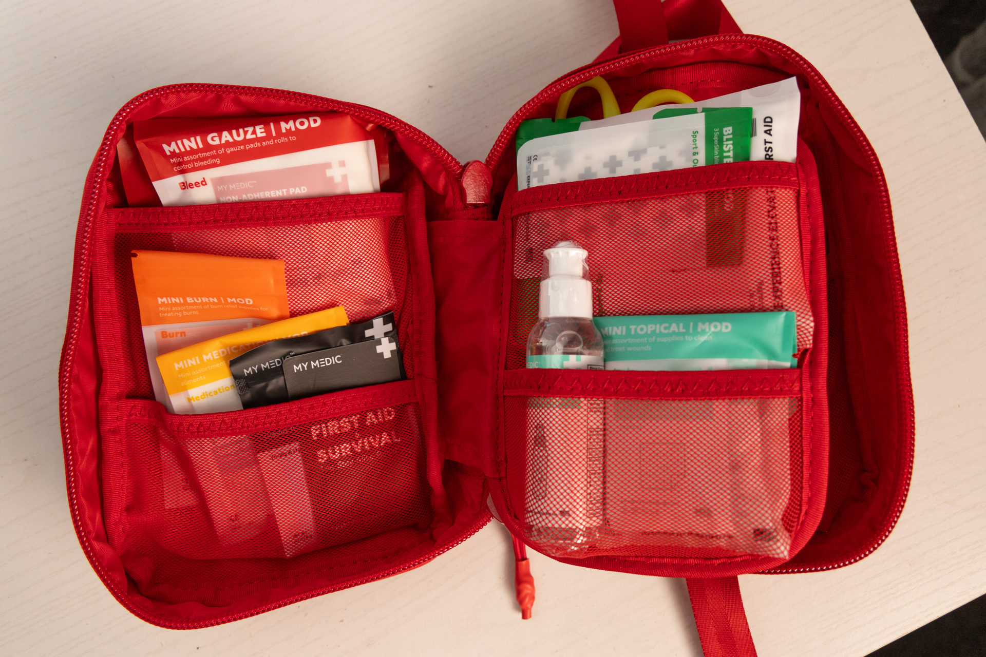 Organization inside The My Medic MyFAK mini.