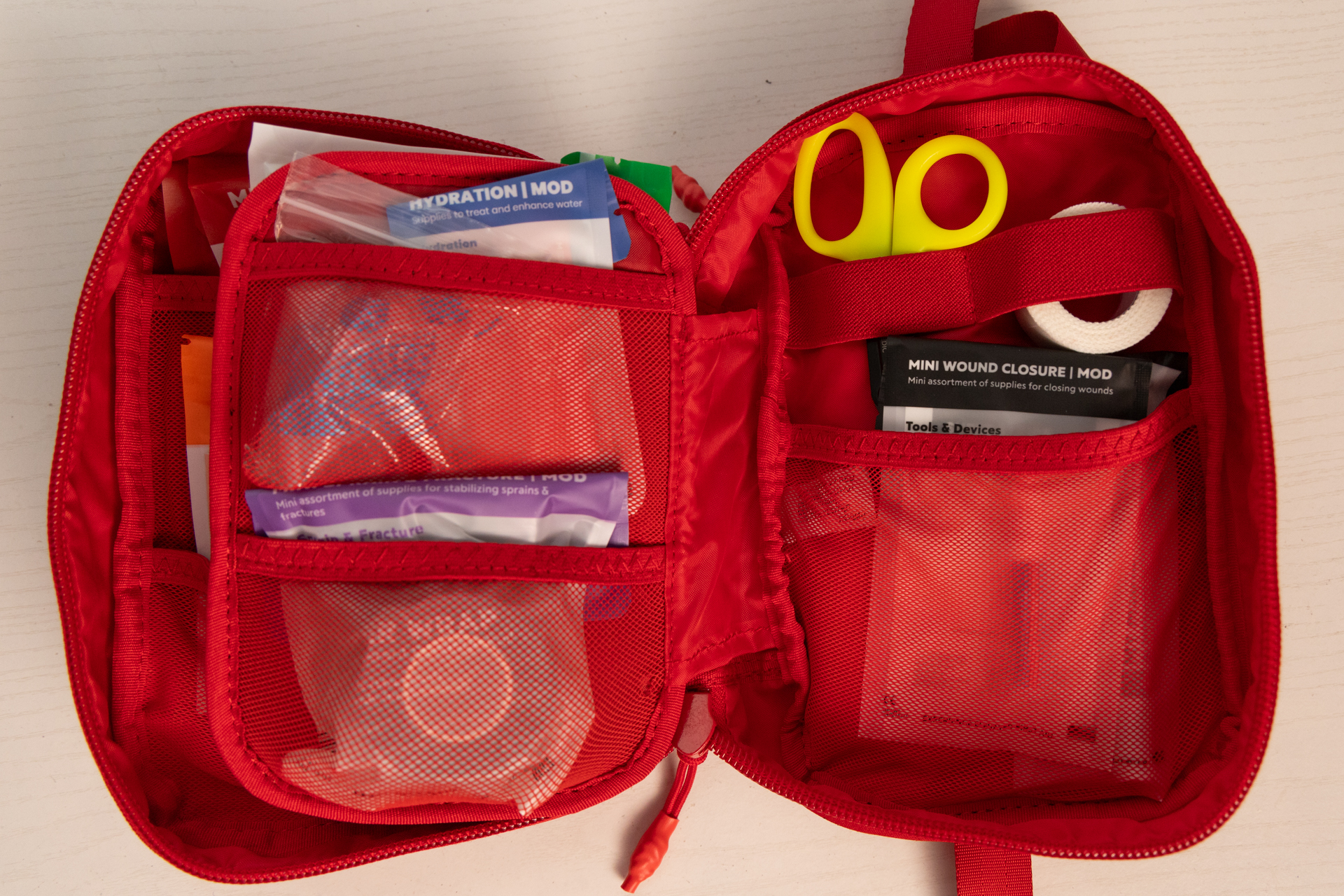 Organization inside The My Medic MyFAK mini.