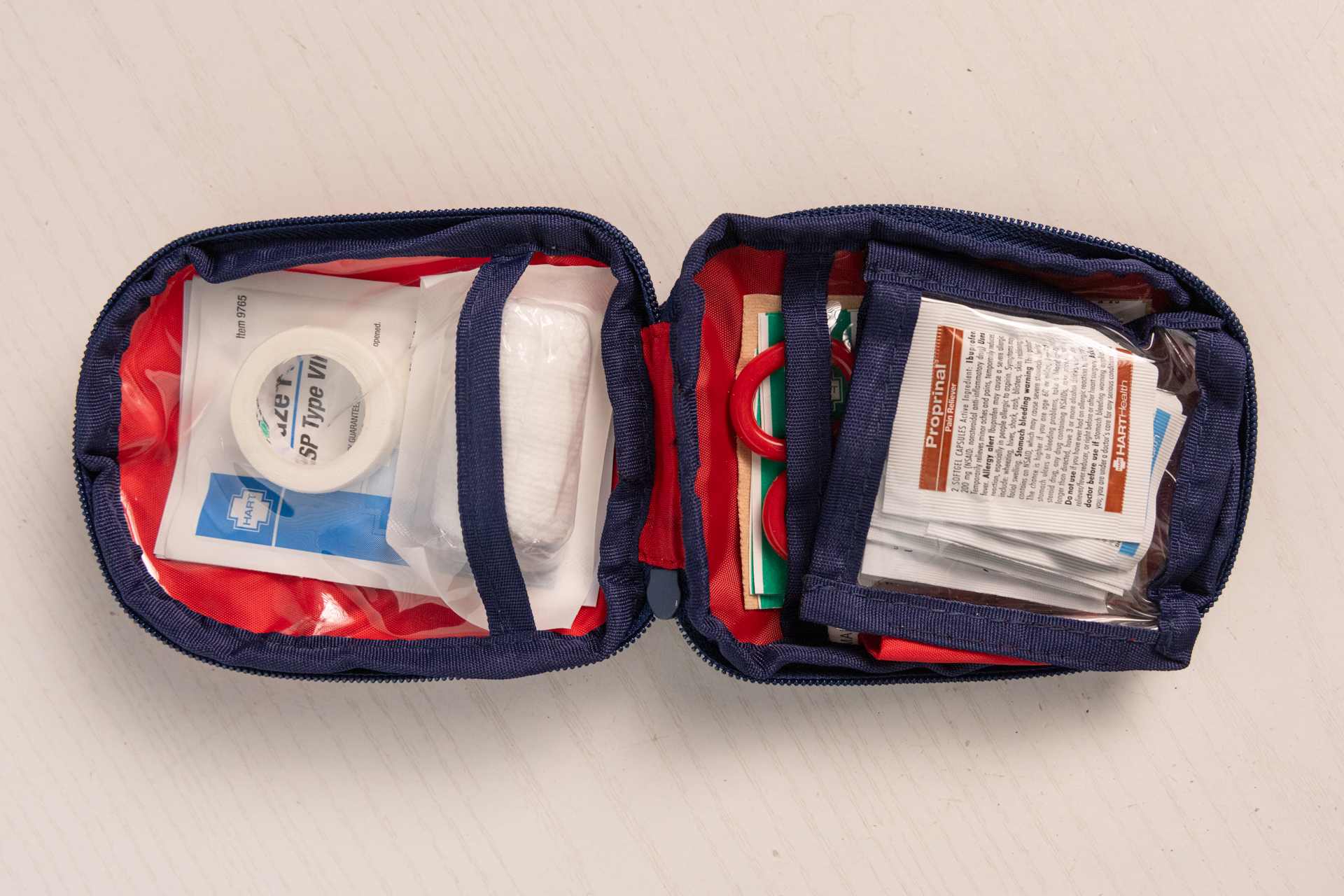 The HART Day Hike kit interior.