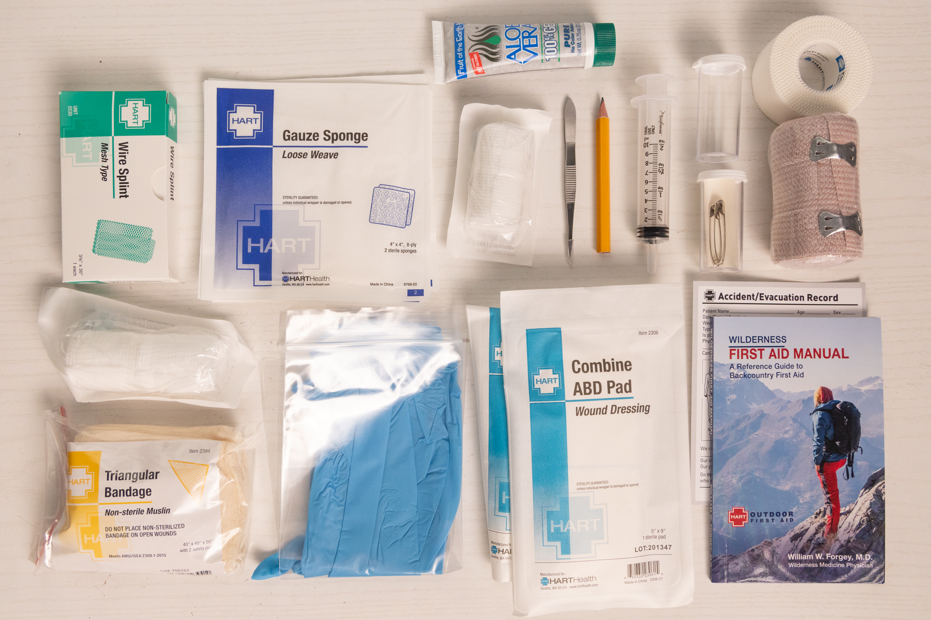 Some HART Extended first aid supplies.