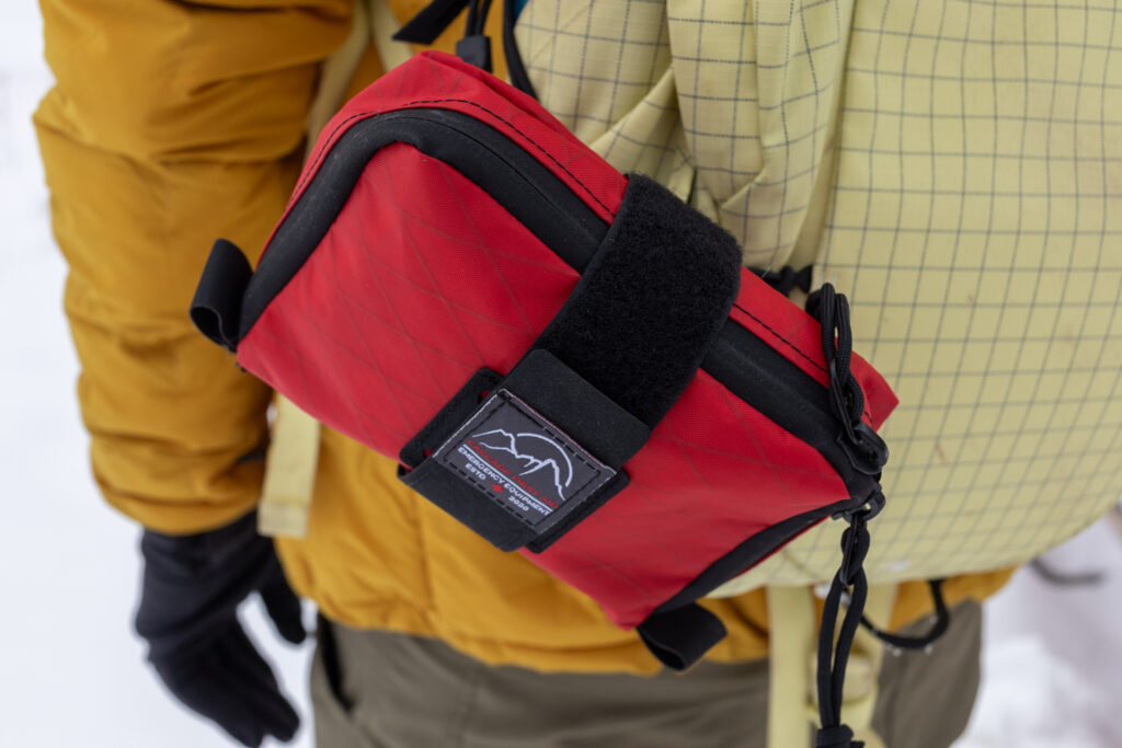 The Cascade Traverse looped to exterior pack straps.
