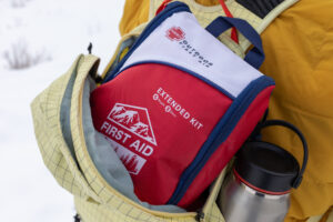 The HART Extended stuffed in a day pack.
