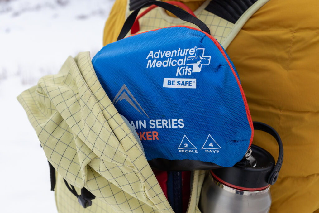 The Adventure Medical Kits Backpacker stuffed in a day pack.