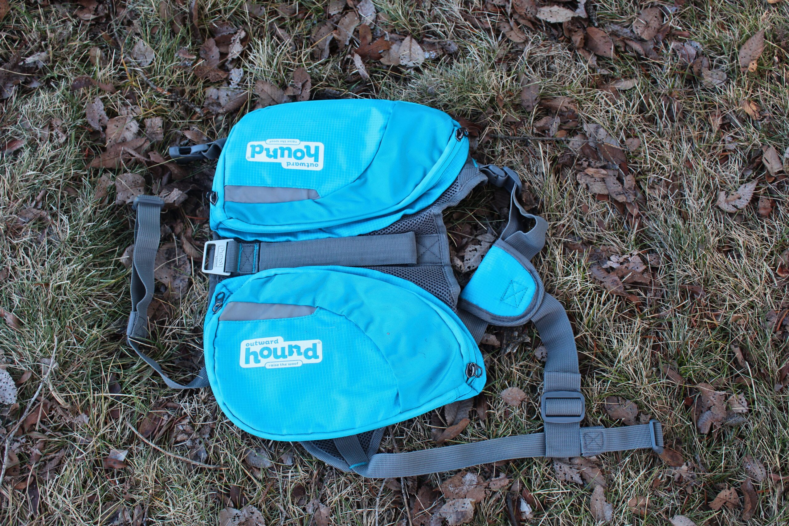 The Outward Hound DayPak laid out on the ground