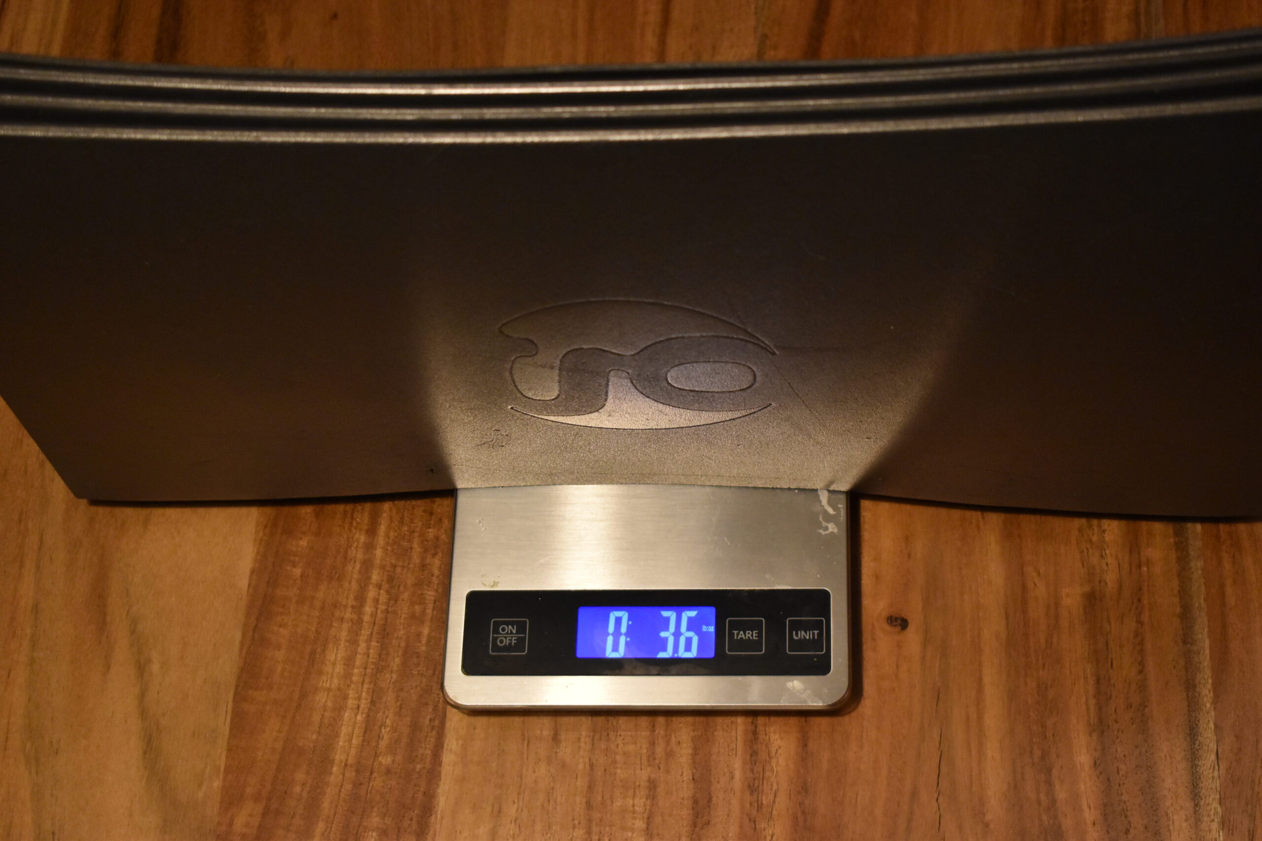 Placing the pad on a kitchen scale that reads only 3.6 ounces