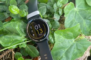 A closeup of the display of a watch.