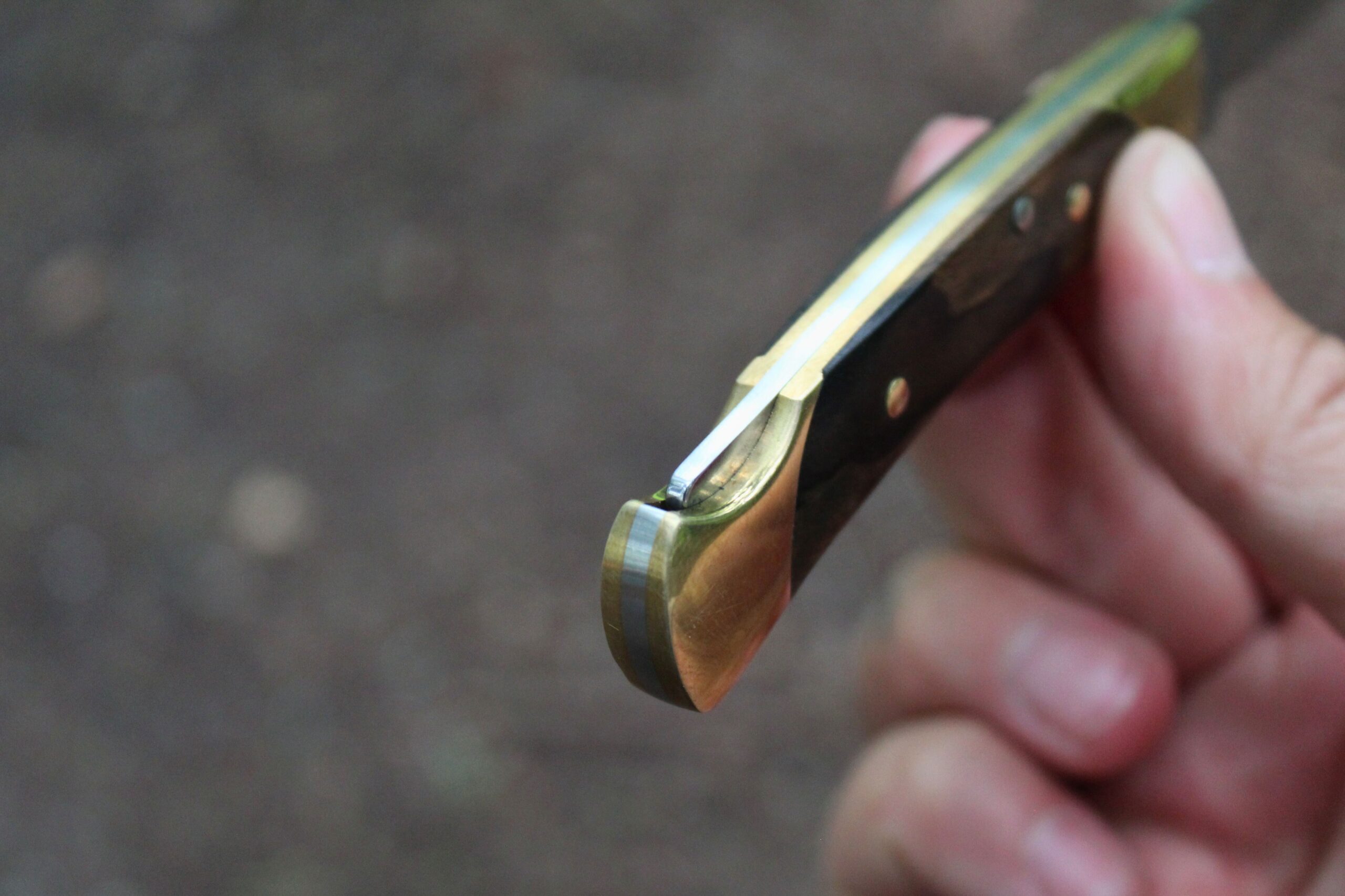Close up of the Buck Knives 055 Pocket Knife back lock
