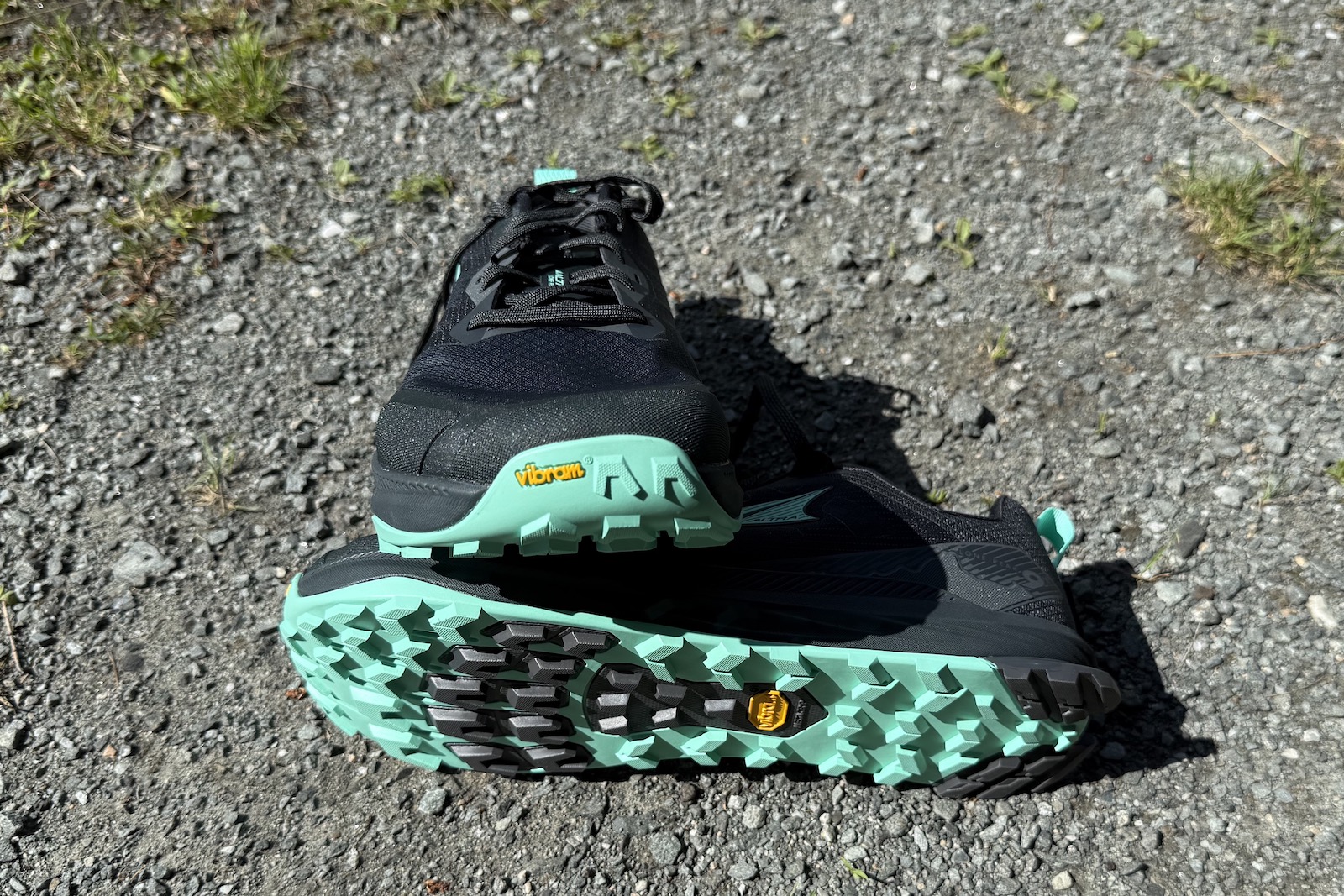 close up of the tread on the Altra Lone Peak 9+
