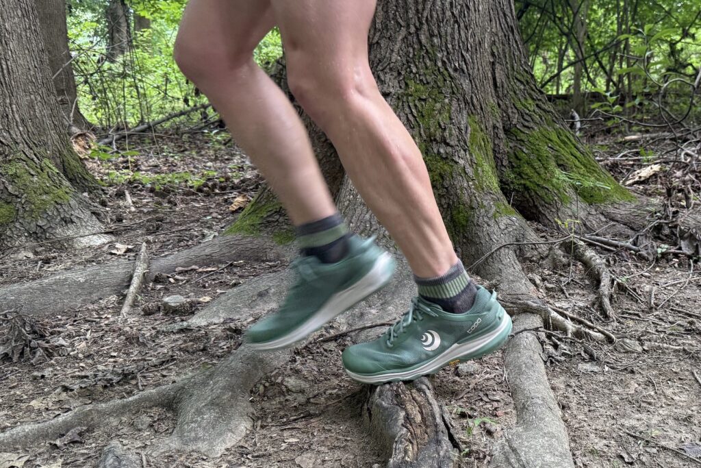 close up of the Topo Athletic Traverse