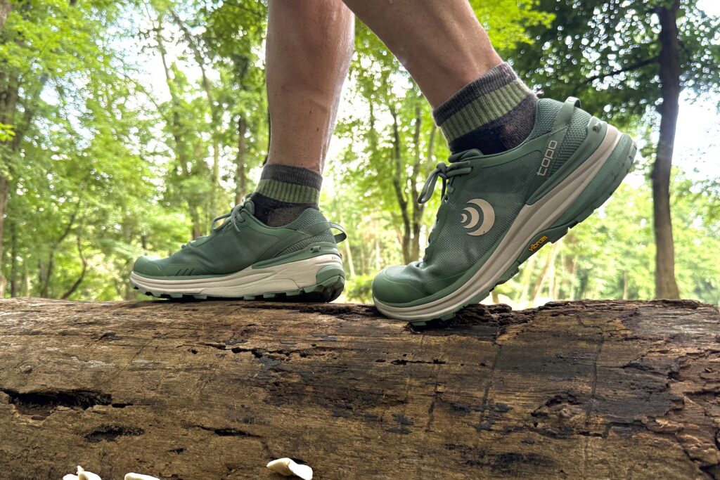 close up of the Topo Athletic Traverse