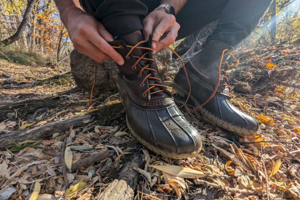 Loosening the fit of the LL Bean 8" Bean Boots