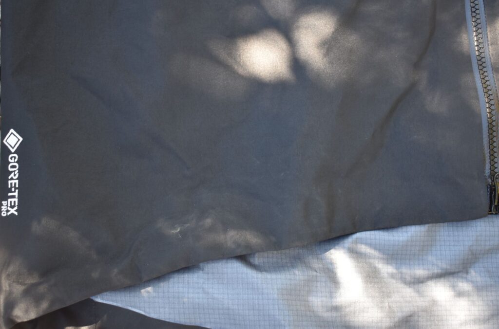 Close up of the checked design of the GORE-TEX Pro Light's backer material