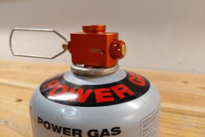 A closeup of the bleed valve on the Flipfuel.