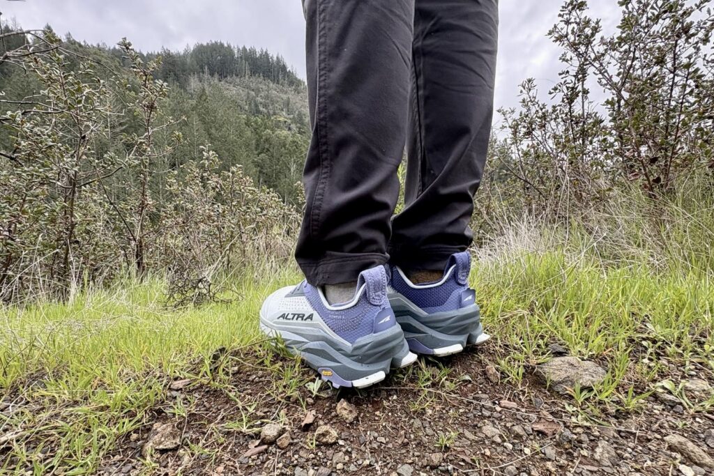 A closeup from the back of the Olympic 6 shoes.