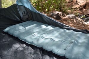 The Nemo Flyer Cloud inflated inside our tester's tent