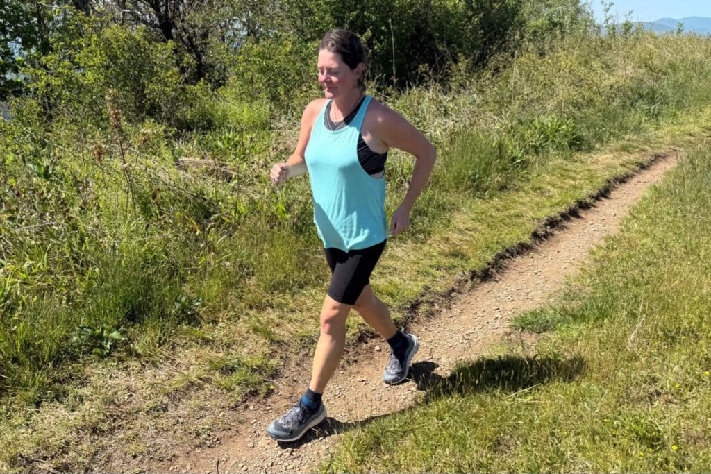 Runner wearing the Lowa Skyterra